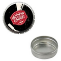 Empty Large Silver Snap Top Round Tin